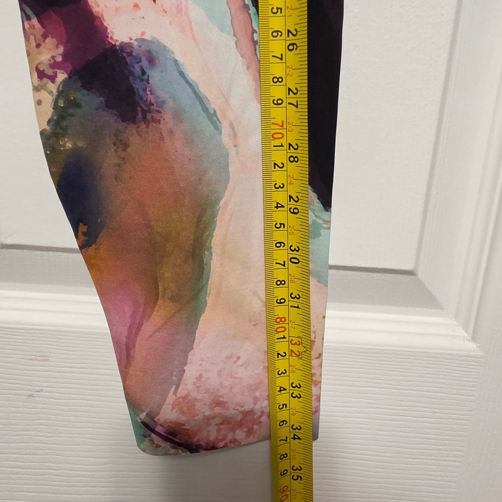 Knix HiTouch High Rise Legging Flow Motion Abstract Print Multi Color Size Large - Picture 5 of 8